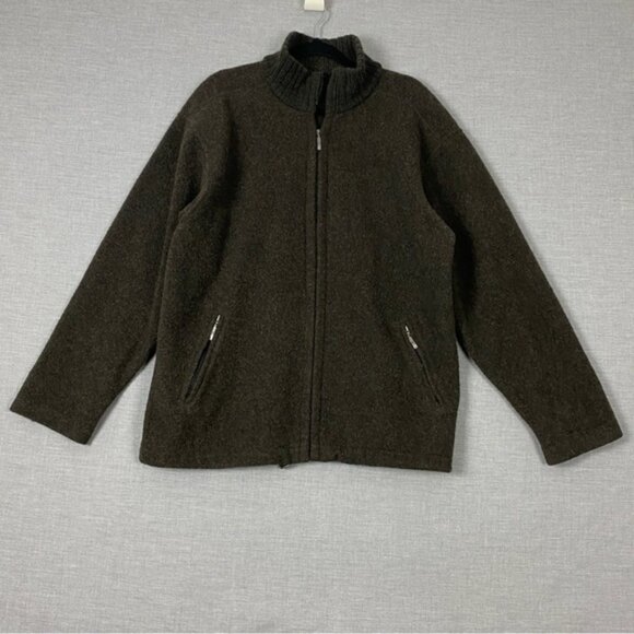 Other - Marks & Spencer St. Michael Wool Blend Sweater Jacket Mens Large Zipper Fleece